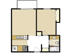 Evergreen Pointe 1 Bedroom - evergreen 1 bdrm made with Floorplanner