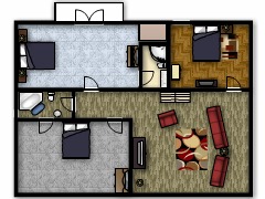 My first project - Design Two made with Floorplanner