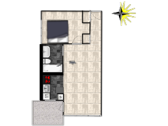 Apart 301 - 301 done made with Floorplanner