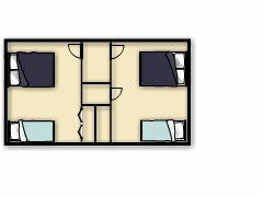 My first project - Upper Floor 2 made with Floorplanner