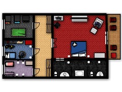My first project - second floor made with Floorplanner