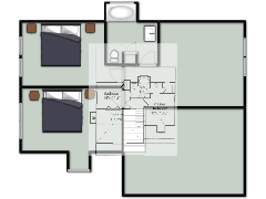 My first project - 2nd house 2nd floor made with Floorplanner