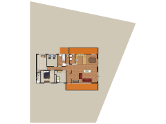My first project - living - kitch made with Floorplanner
