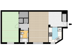 one bedroom | one bathroom - First design made with Floorplanner
