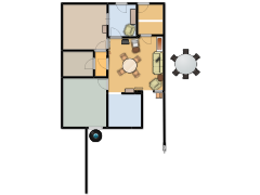 Nuevo plano - puerta al medio made with Floorplanner