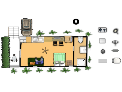 Cabin 8 - Studio Cabin 8 made with Floorplanner