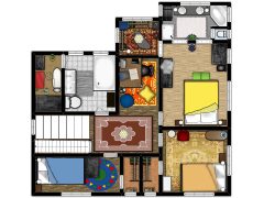 our home - First design upper made with Floorplanner