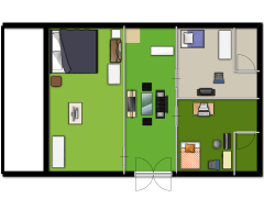 New floorplan - First design made with Floorplanner