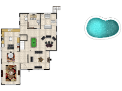 casa - primer piso made with Floorplanner