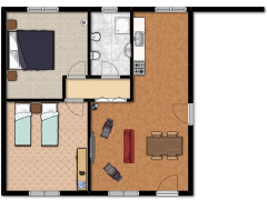 Tipo 01 - 2 Dormitorios made with Floorplanner