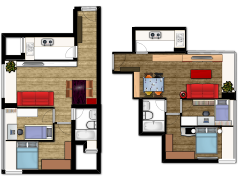 新建楼层计划 - 1-2F made with Floorplanner