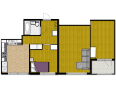 New floorplan - Sovrum med balkong made with Floorplanner