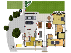 Texas House - Sm House 2 driveway made with Floorplanner
