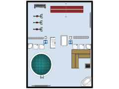 Fitness/Welness  - sauna  made with Floorplanner
